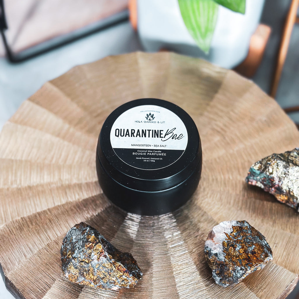 Quarantine Bae Candle - Hella Charged & LIT | Ethically Made Sustainable Vegan Candles, Jewelry & More 