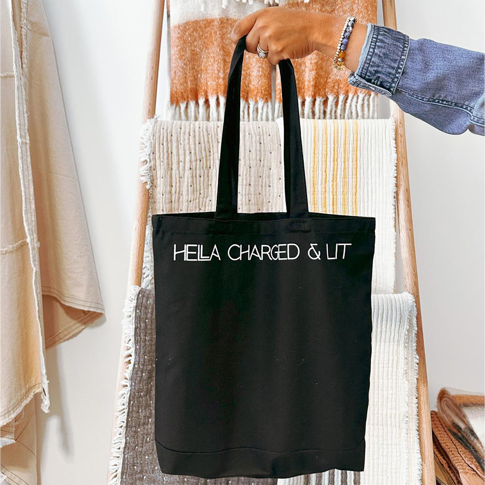 "Guided by Legacy" Bag - Hella Charged & LIT | Ethically Made Sustainable Vegan Candles, Jewelry & More