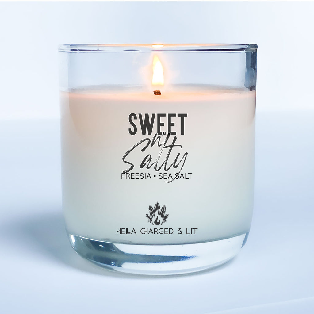 Sweet N' Salty Candle - Hella Charged & LIT | Ethically Made Sustainable Vegan Candles, Jewelry & More 