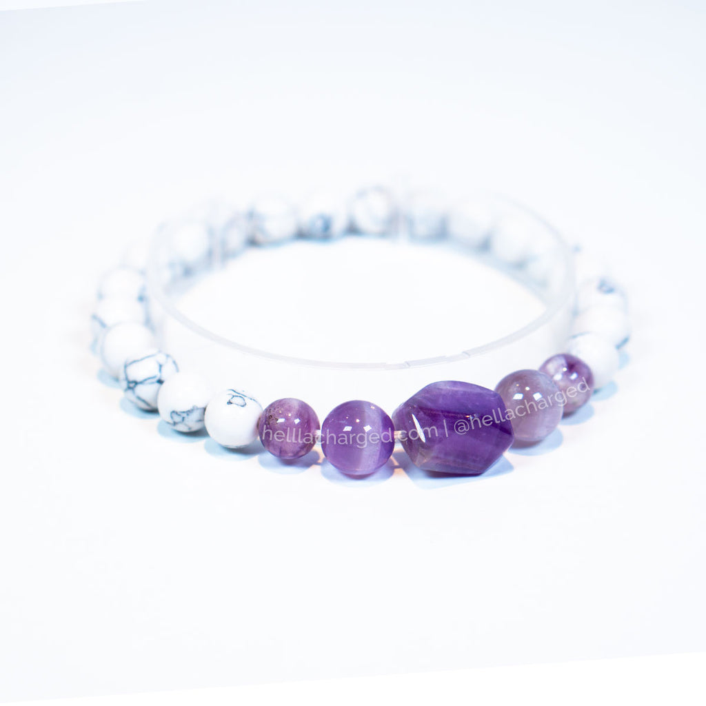 Amethyst Bracelet - Ethically Made Sustainable Vegan Candles, Jewelry & More | Hella Charged & LIT 