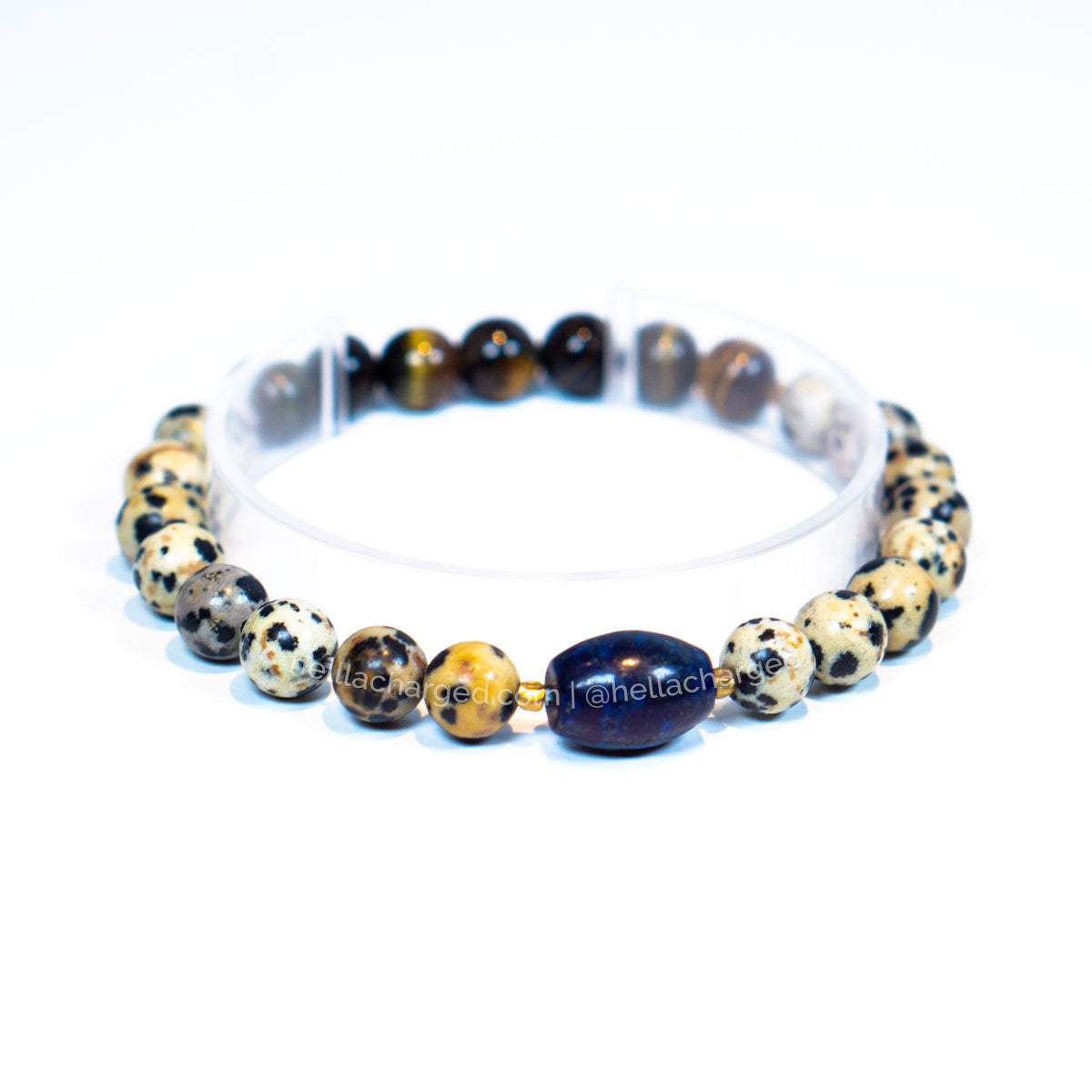 Blue Tiger's Eye / Lapis Bracelet - Ethically Made Sustainable Vegan Candles, Jewelry & More | Hella Charged & LIT