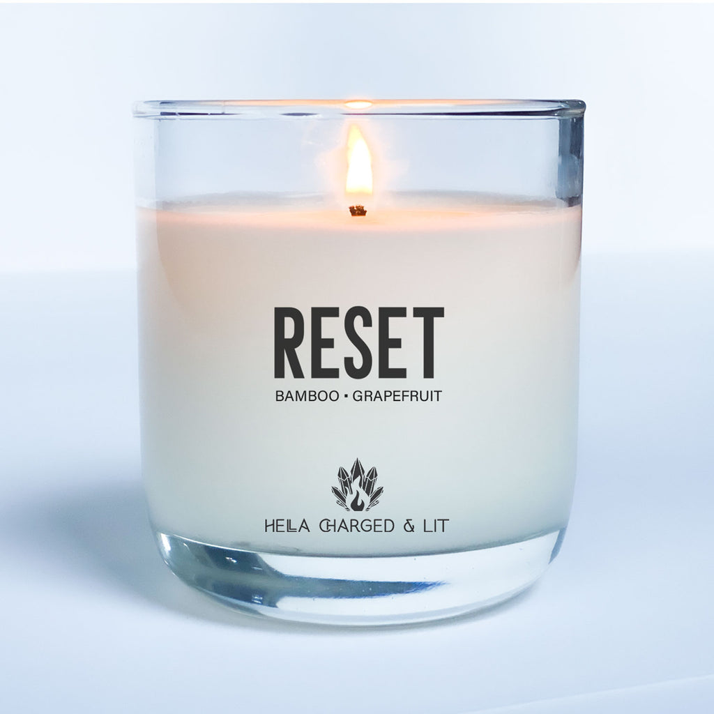 Reset - Hella Charged & LIT | Ethically Made Sustainable Vegan Candles, Jewelry & More 