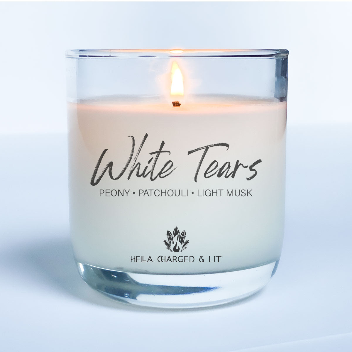 White Tears - Candle - Hella Charged & LIT | Ethically Made Sustainable Vegan Candles, Jewelry & More 