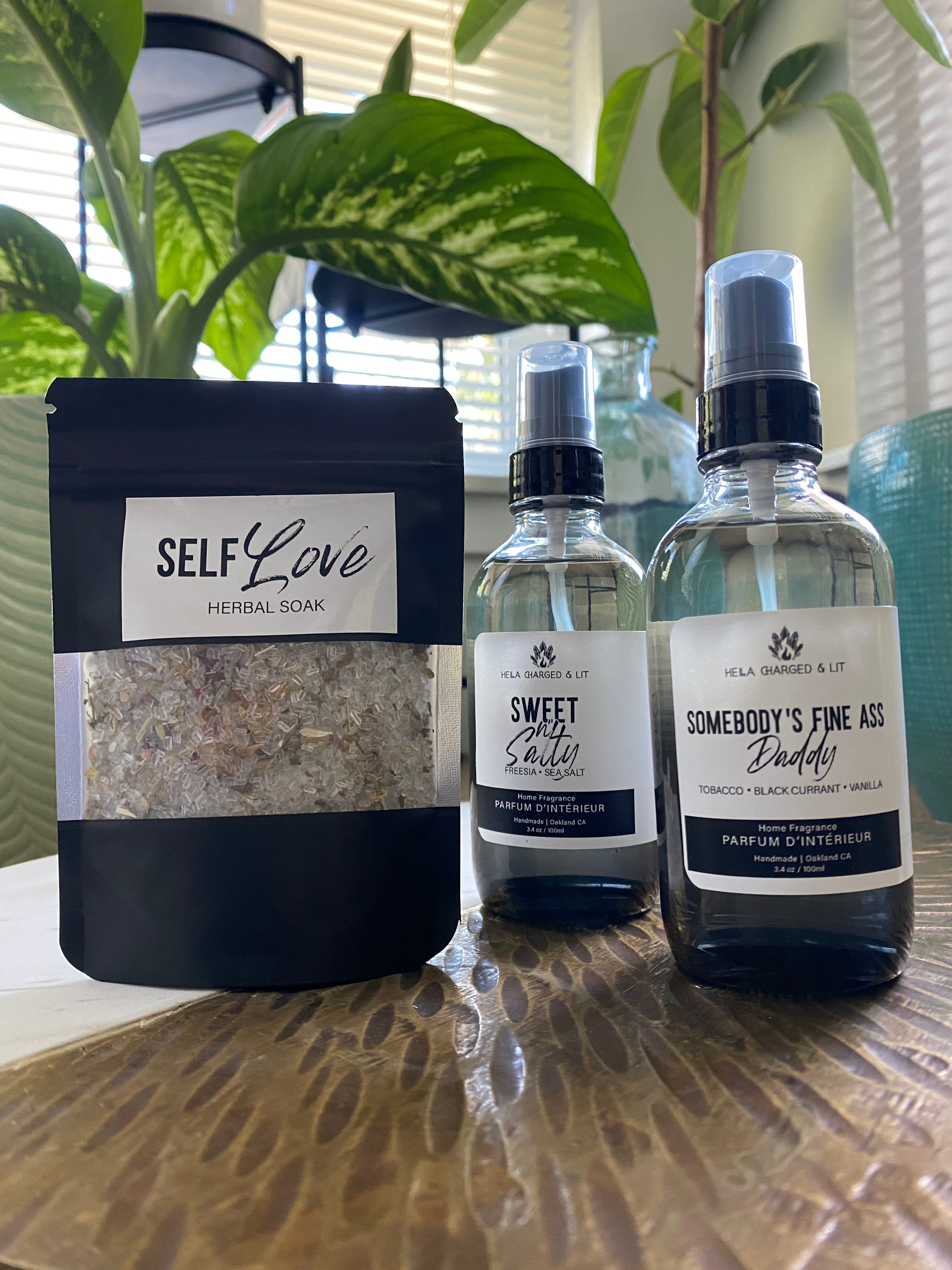 50 Room Sprays + 50 Herbal Soaks - Hella Charged & LIT | Ethically Made Sustainable Vegan Candles, Jewelry & More 