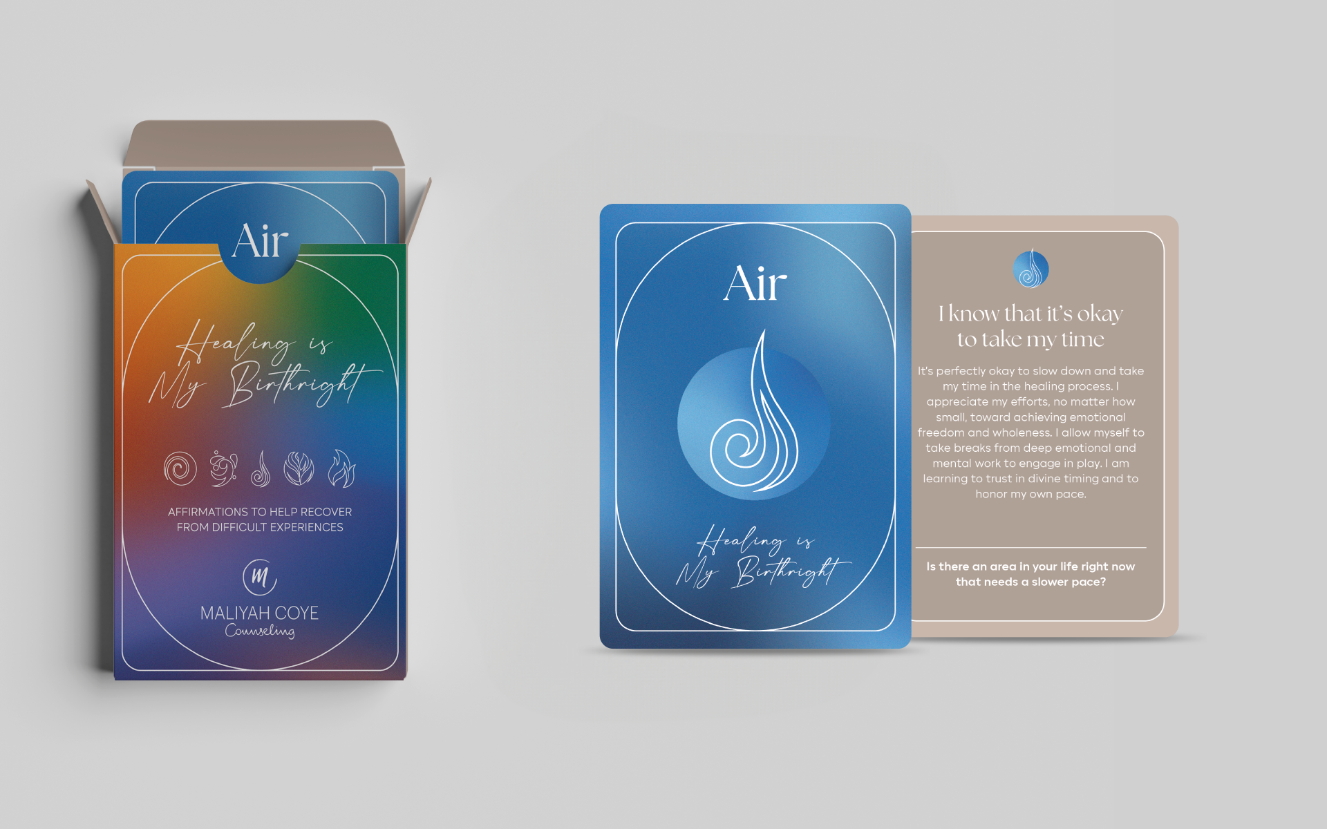 Healing is My Birthright Affirmation Deck - Hella Charged & LIT | Ethically Made Sustainable Vegan Candles, Jewelry & More 