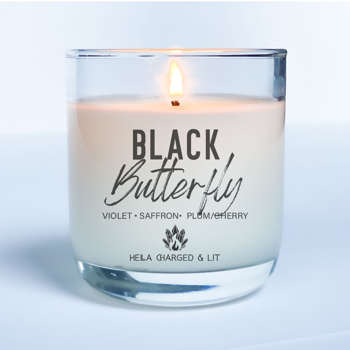 Black Butterfly - Candle - Hella Charged & LIT | Ethically Made Sustainable Vegan Candles, Jewelry & More 