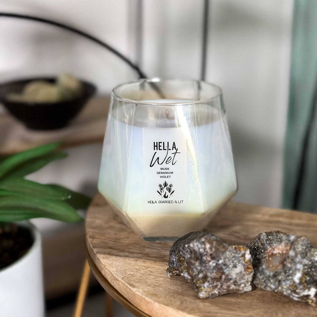 Hella Wet Candle - Hella Charged & LIT | Ethically Made Sustainable Vegan Candles, Jewelry & More 
