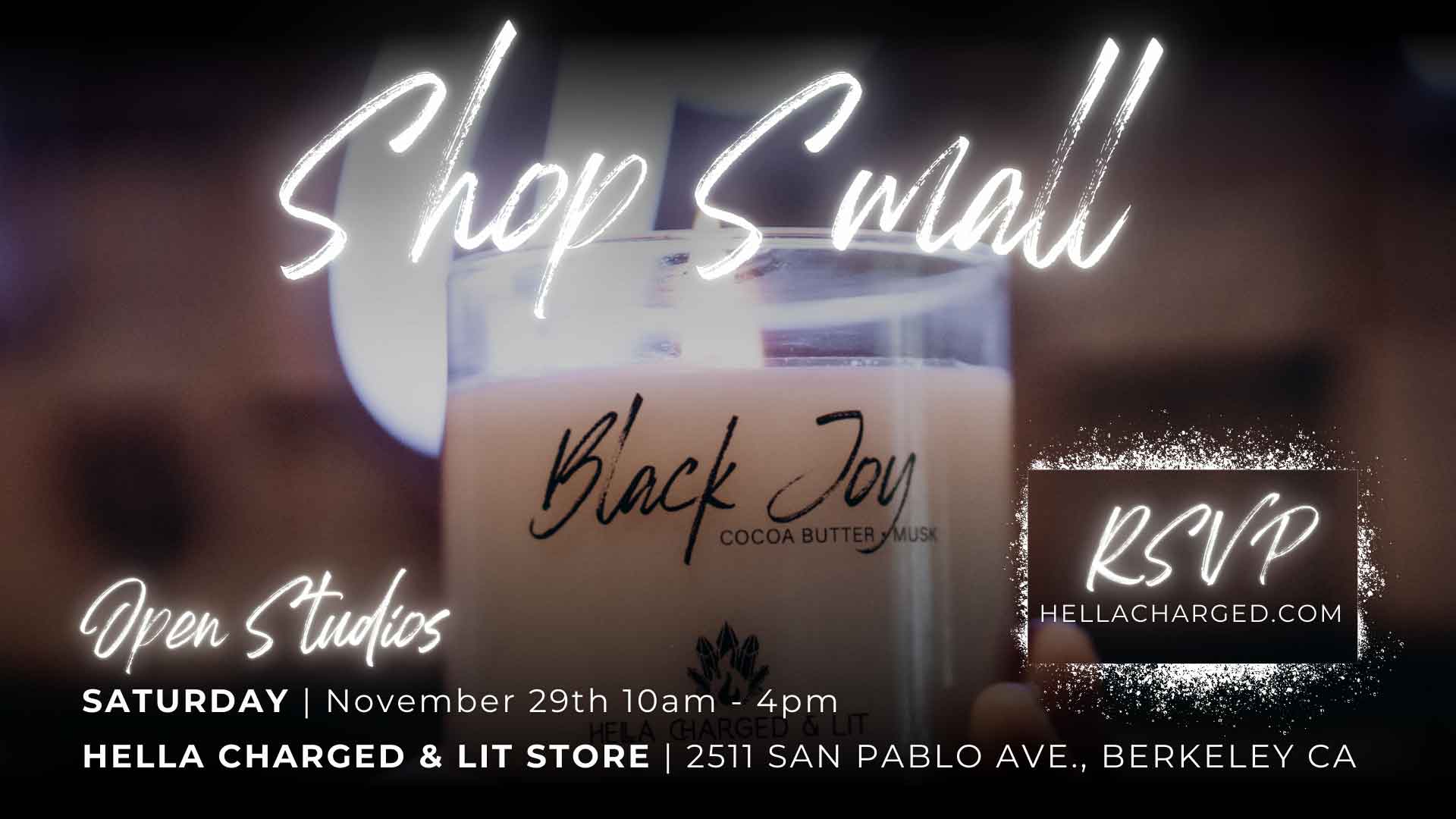 Small Business Saturday - 11/29/25 Shop in store! - Hella Charged & LIT | Ethically Made Sustainable Vegan Candles, Jewelry & More 