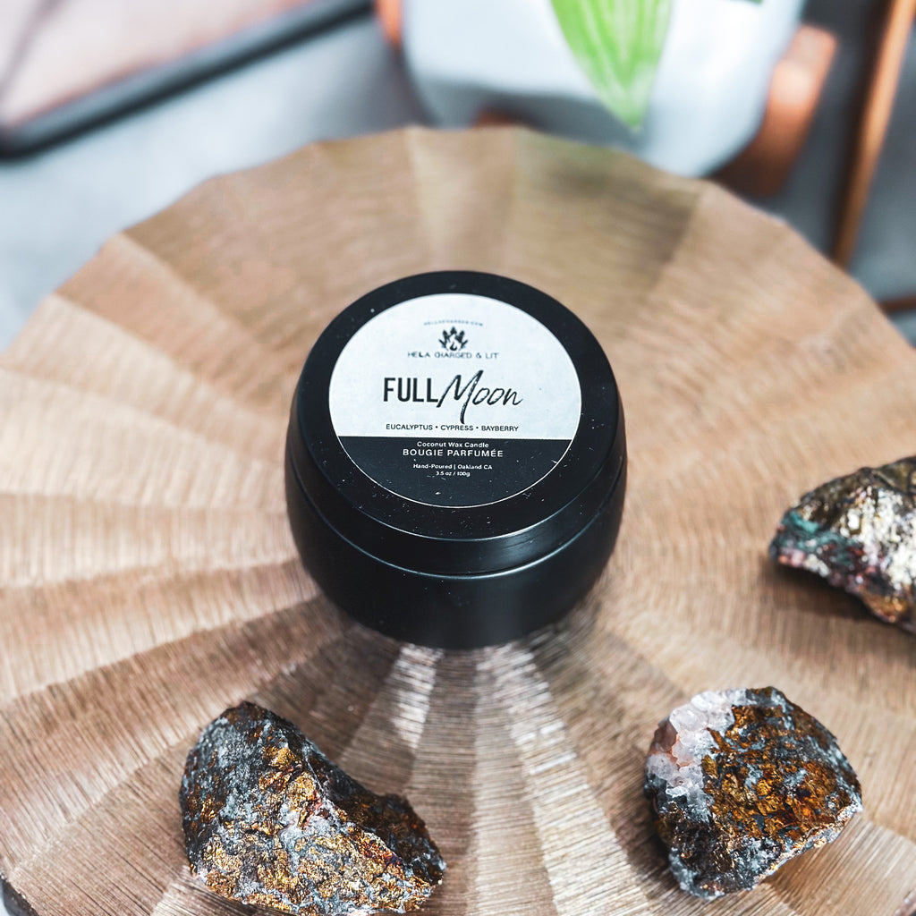 Full Moon Candle - Hella Charged & LIT | Ethically Made Sustainable Vegan Candles, Jewelry & More 