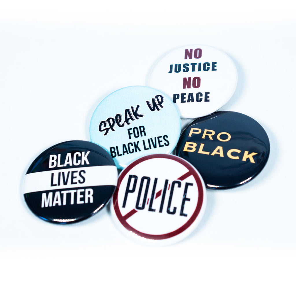 Black Lives Matter Pin Set - Ethically Made Sustainable Vegan Candles, Jewelry & More | Hella Charged & LIT 
