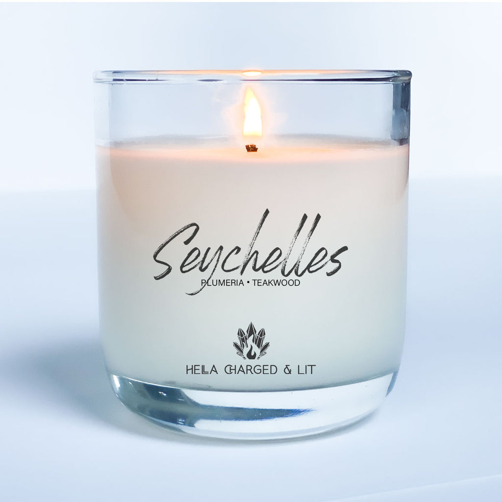 Seychelles Candle - Ethically Made Sustainable Vegan Candles, Jewelry & More | Hella Charged & LIT 
