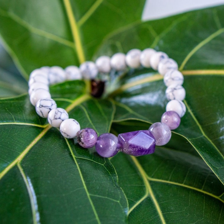 Amethyst Bracelet - Ethically Made Sustainable Vegan Candles, Jewelry & More | Hella Charged & LIT 