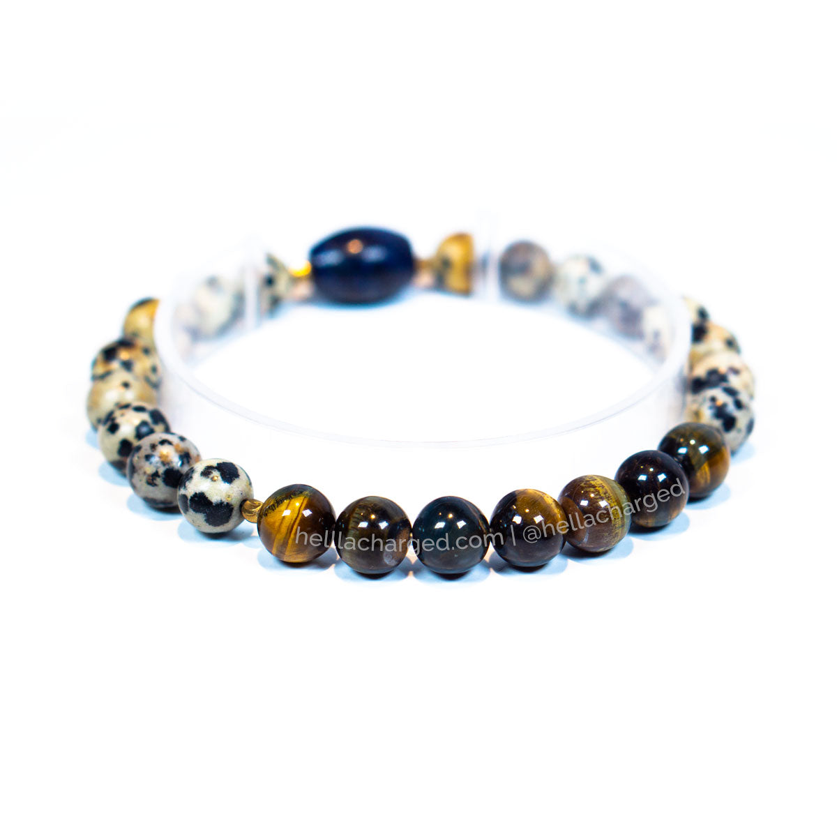 Blue Tiger's Eye / Lapis Bracelet - Ethically Made Sustainable Vegan Candles, Jewelry & More | Hella Charged & LIT 