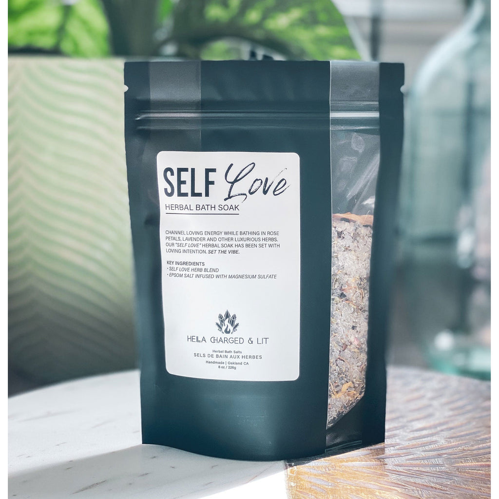 Self Love Ritual Soak - Hella Charged & LIT | Ethically Made Sustainable Vegan Candles, Jewelry & More 