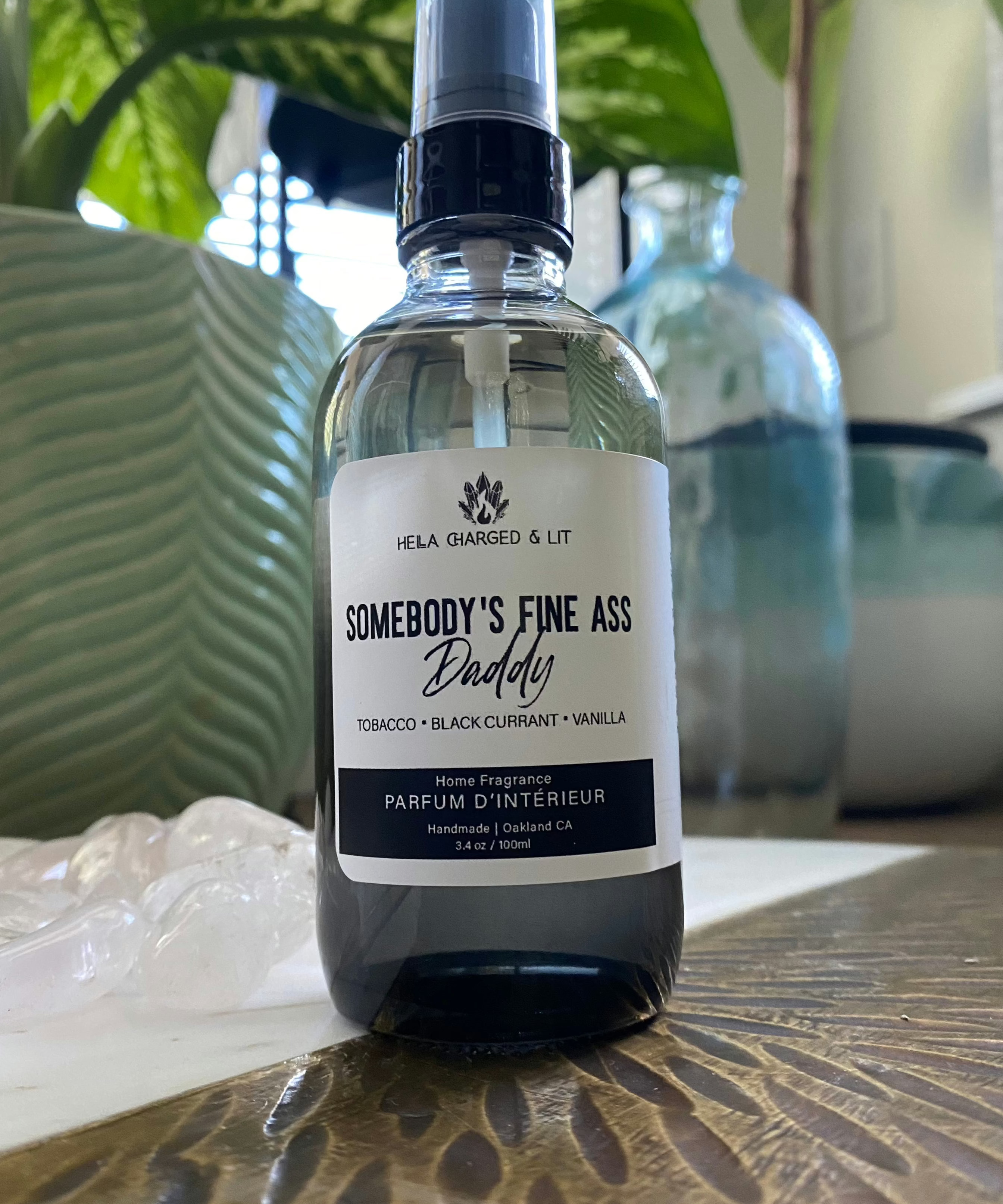 Somebody’s Fine Ass Daddy - Room Spray - Hella Charged & LIT | Ethically Made Sustainable Vegan Candles, Jewelry & More 